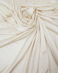 Ivory Shiny Milliskin Nylon Spandex Fabric | 4-Way Stretch | By the Yard