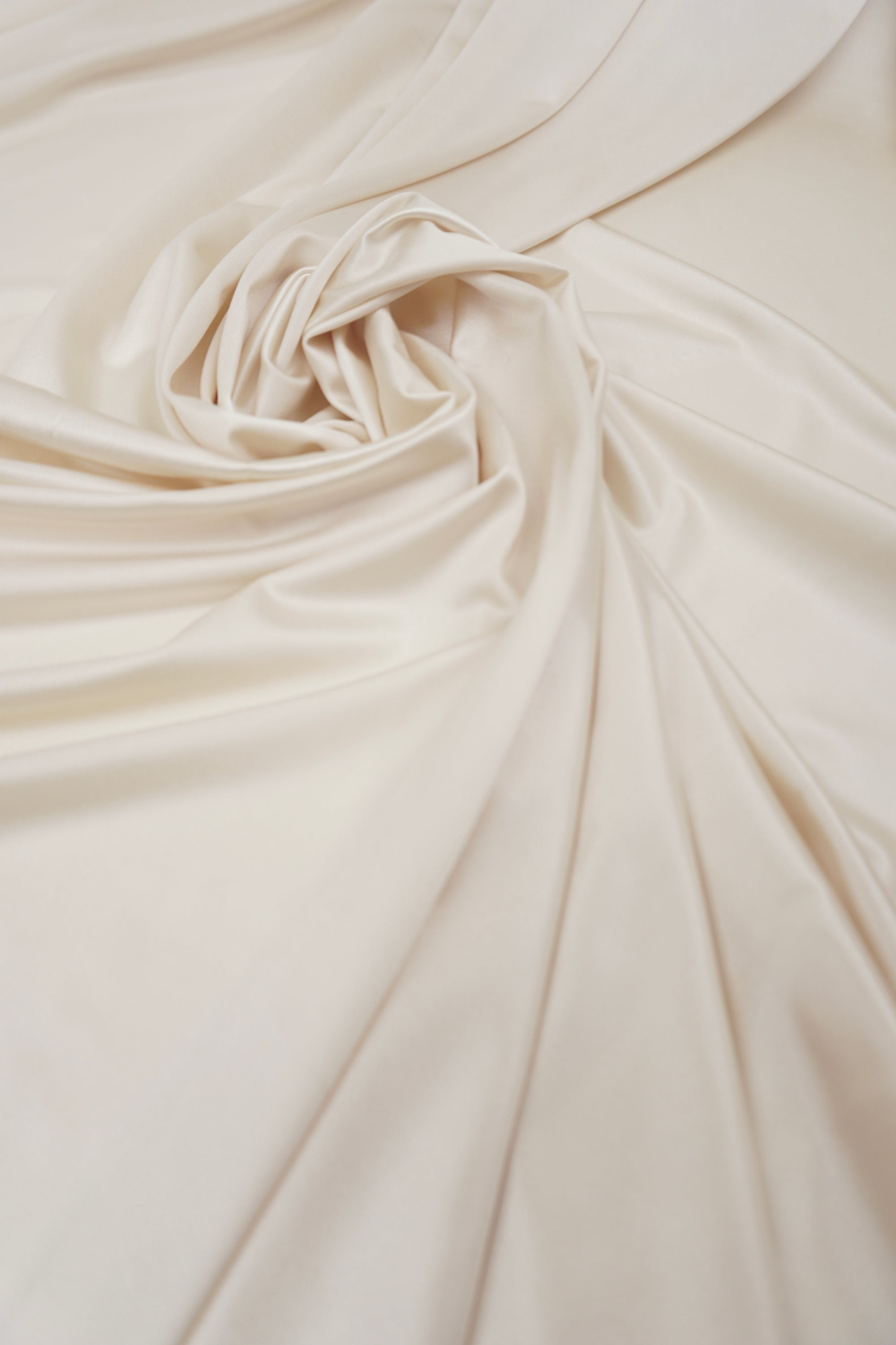 Ivory Shiny Milliskin Nylon Spandex Fabric | 4-Way Stretch | By the Yard