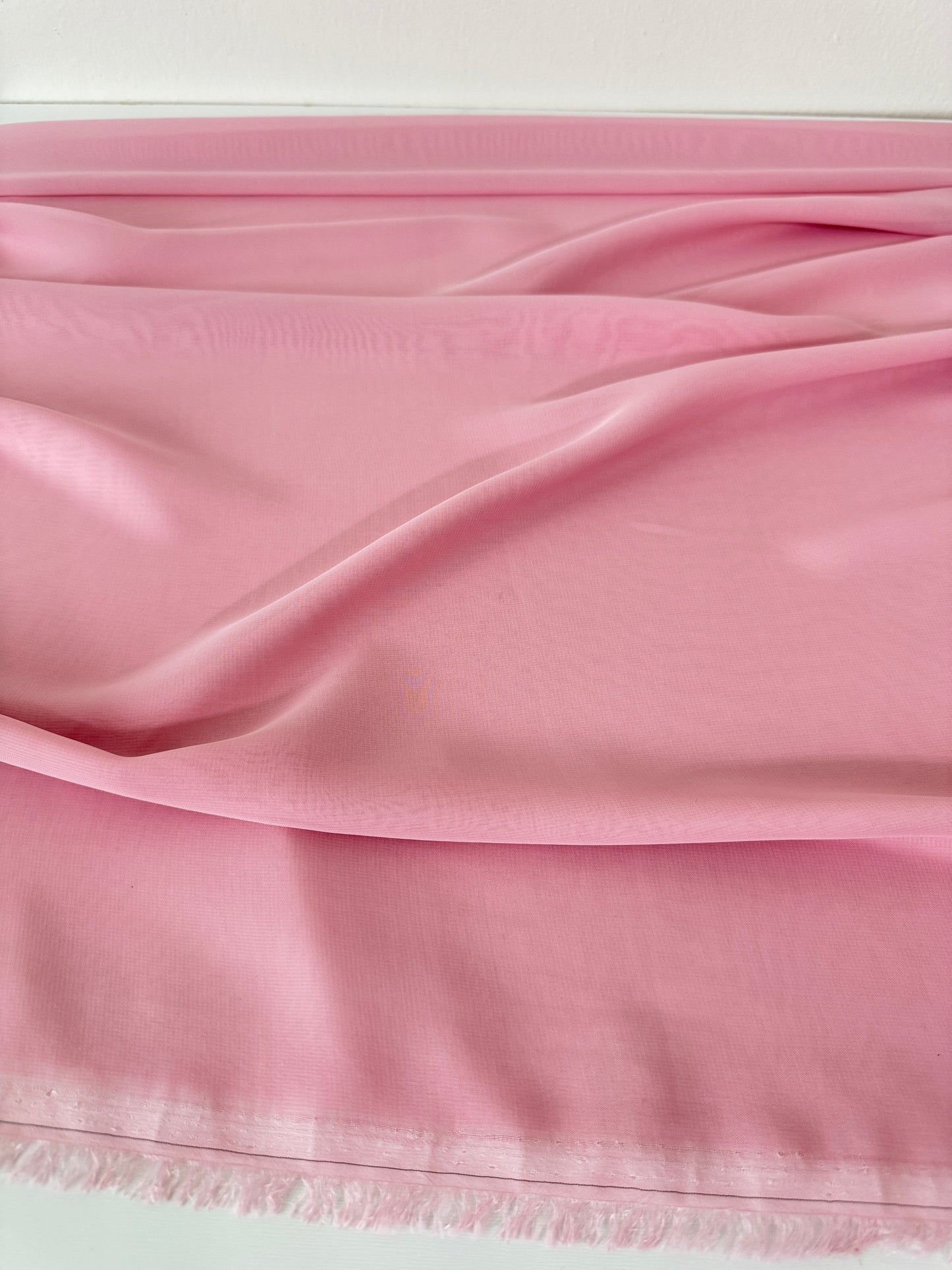 Soft Pink Chiffon Fabric by the Yard