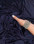 Navy Shiny Milliskin Nylon Spandex Fabric | 4-Way Stretch | By the Yard