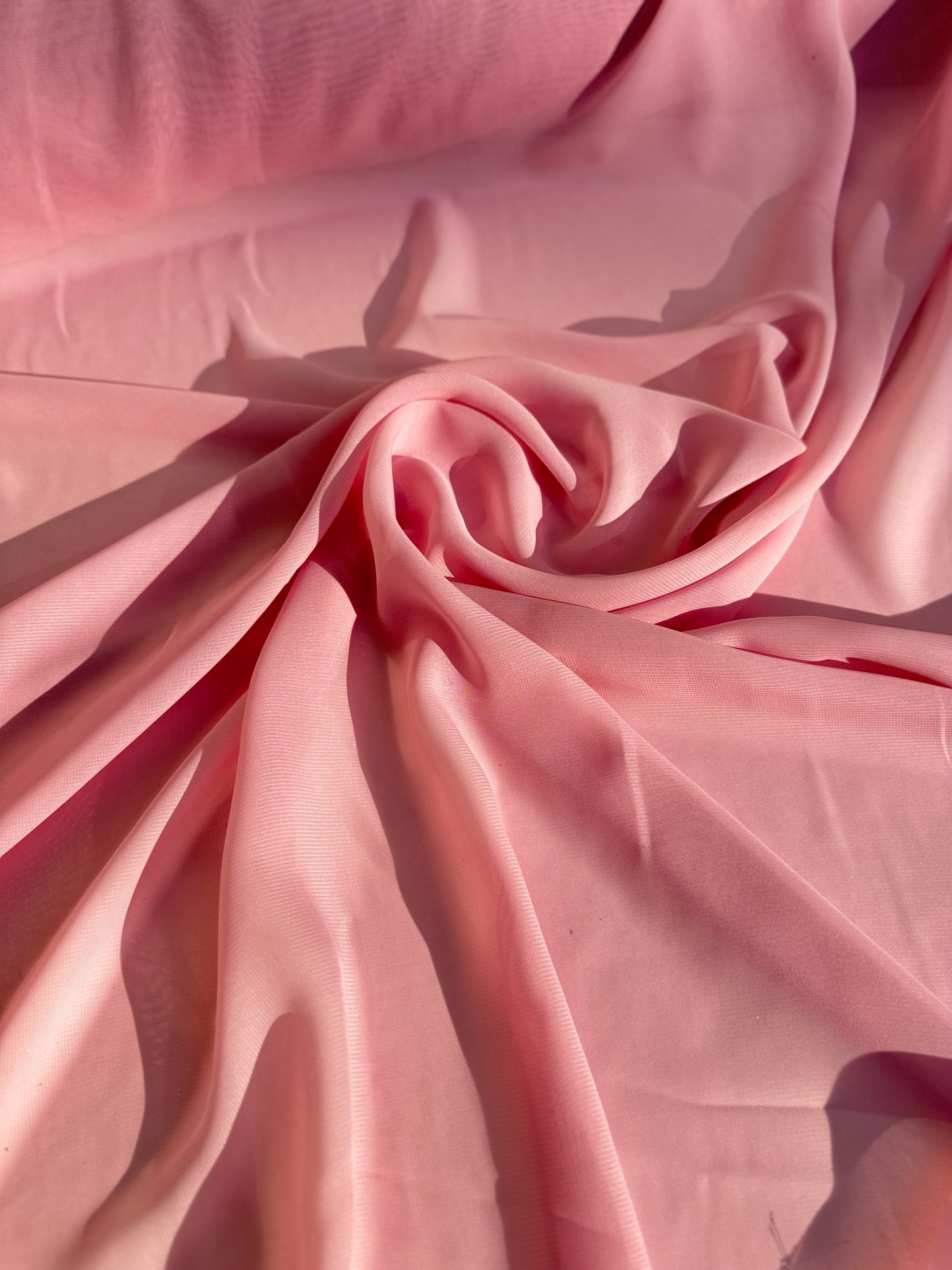 Soft Pink Chiffon Fabric by the Yard