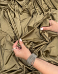 Olive Shiny Milliskin Nylon Spandex Fabric | 4-Way Stretch | By the Yard