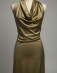 Olive Shiny Milliskin Nylon Spandex Fabric | 4-Way Stretch | By the Yard