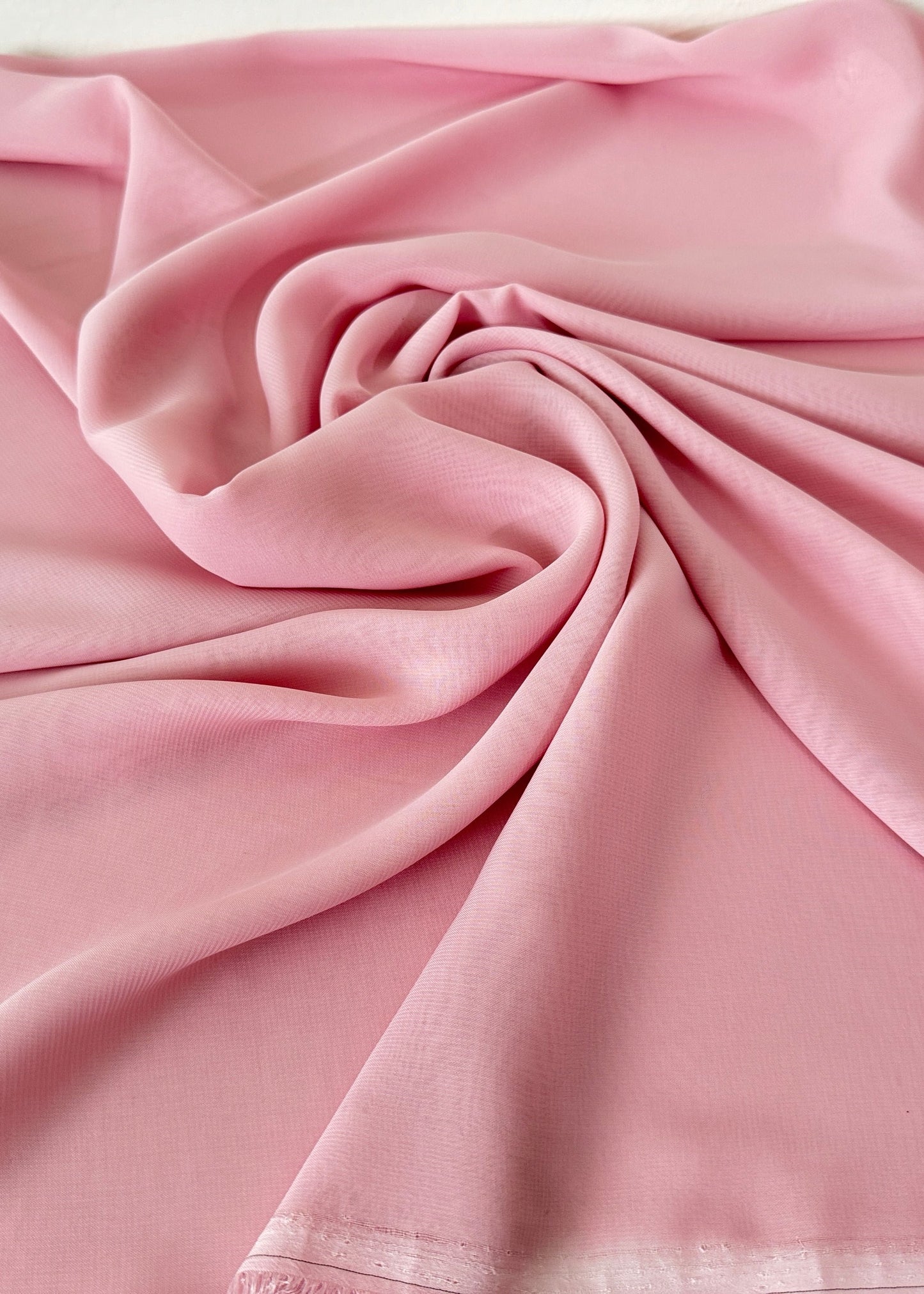 Soft Pink Chiffon Fabric by the Yard