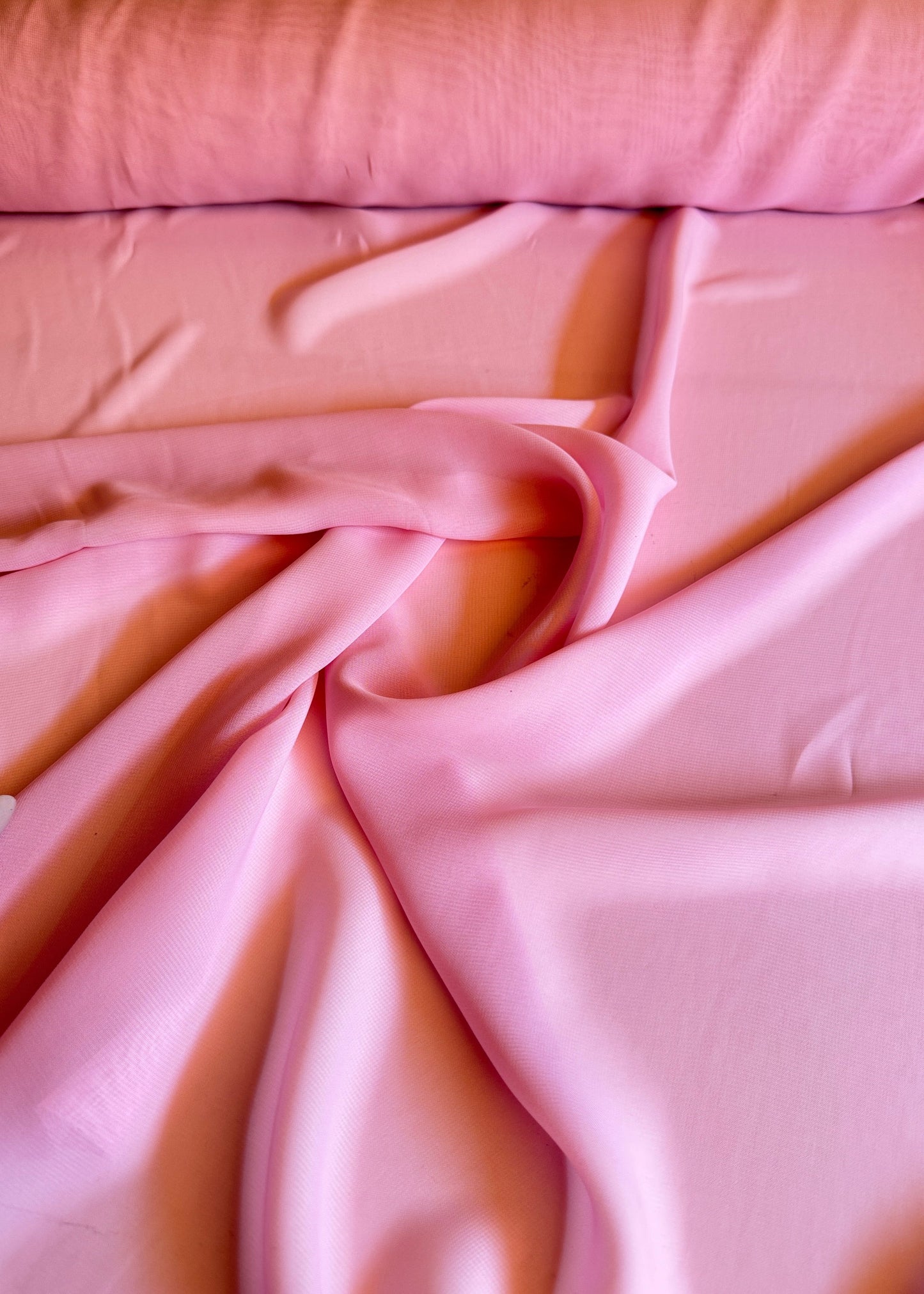 Soft Pink Chiffon Fabric by the Yard