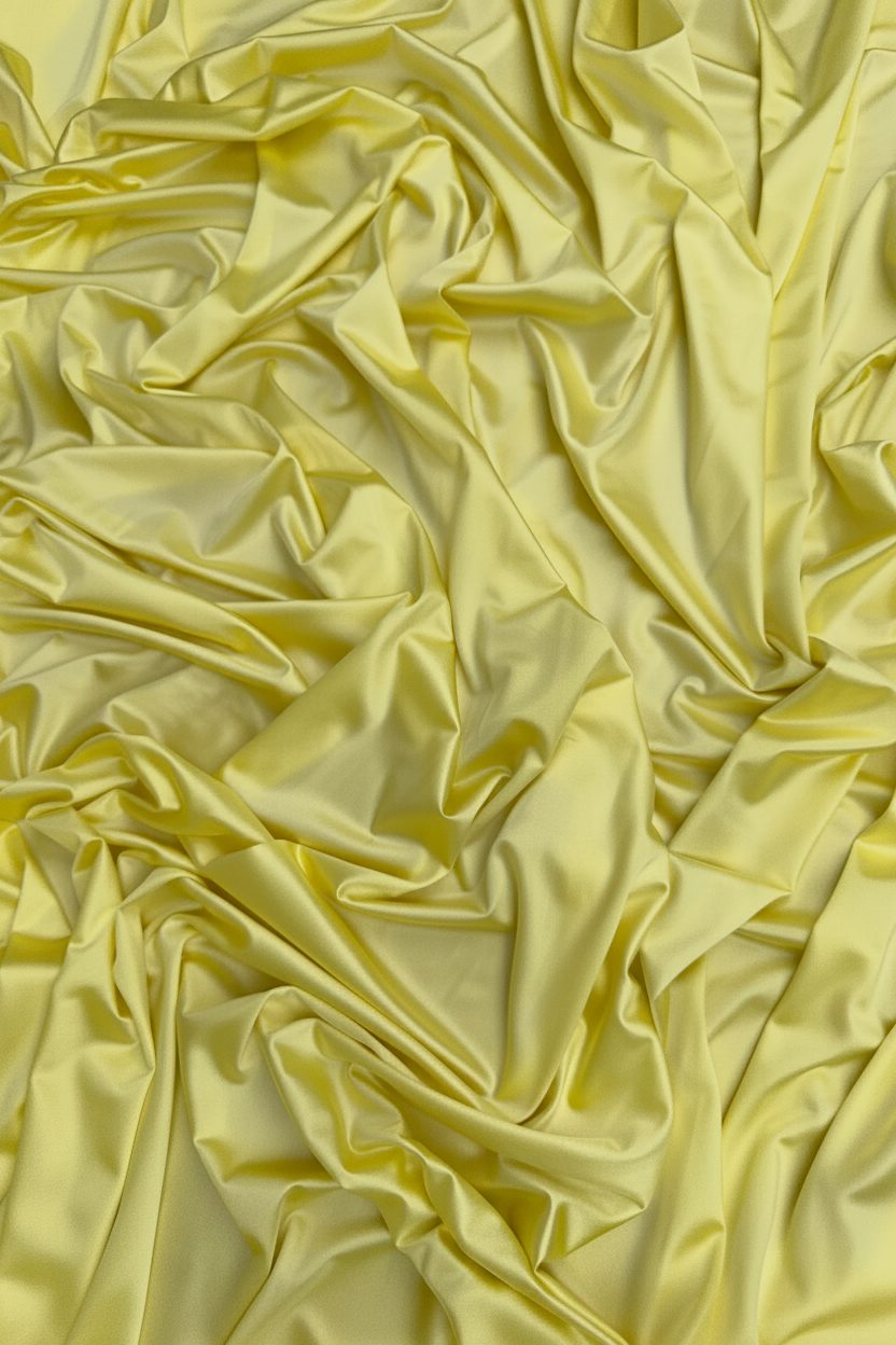 Butter Yellow Shiny Milliskin Nylon Spandex Fabric 4-Way Stretch