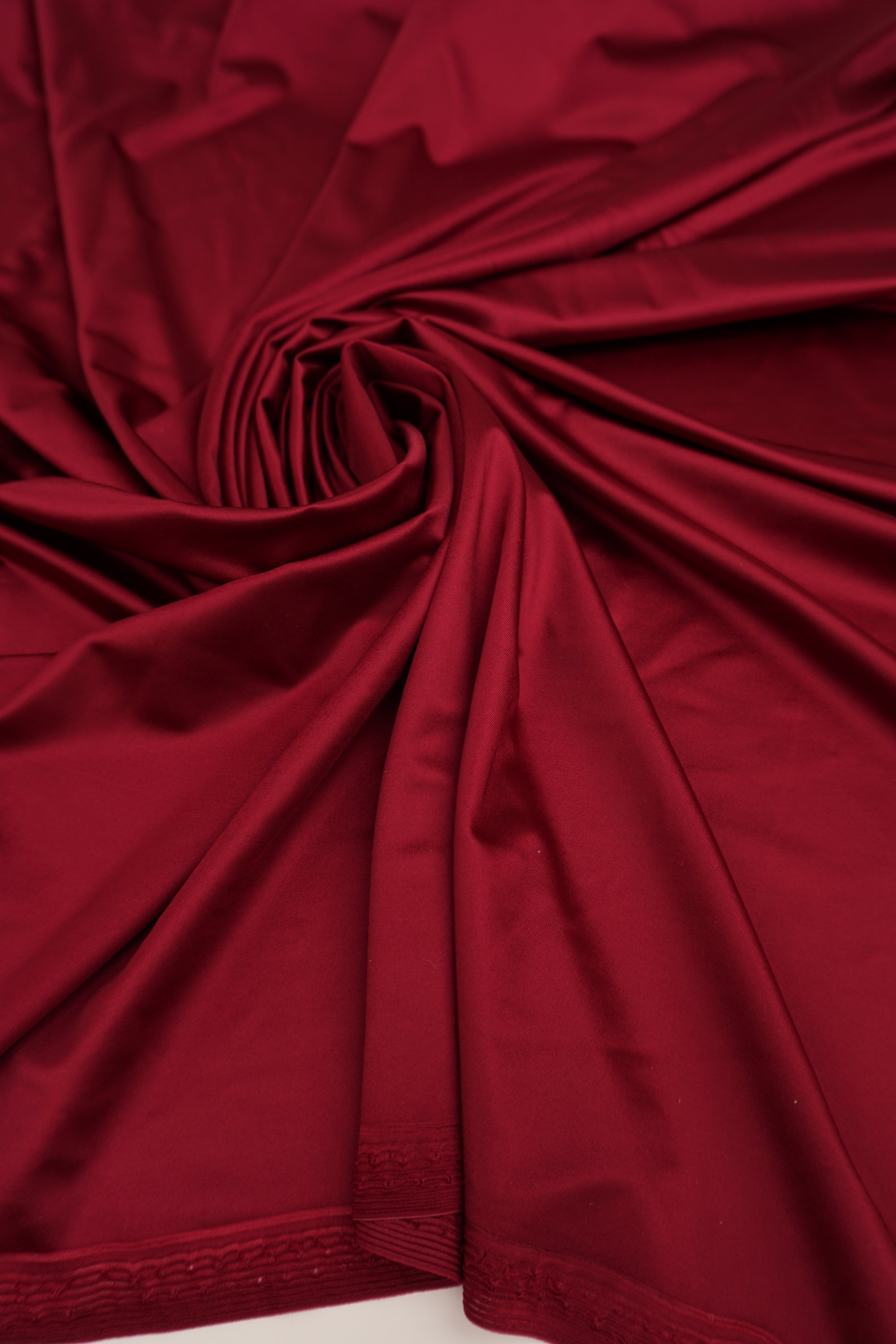 Burgundy Nylon Spandex Fabric by the Yard - Shiny 4-Way Stretch 80/20