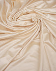 Cream Shiny Milliskin Nylon Spandex Fabric | 4-Way Stretch | By the Yard