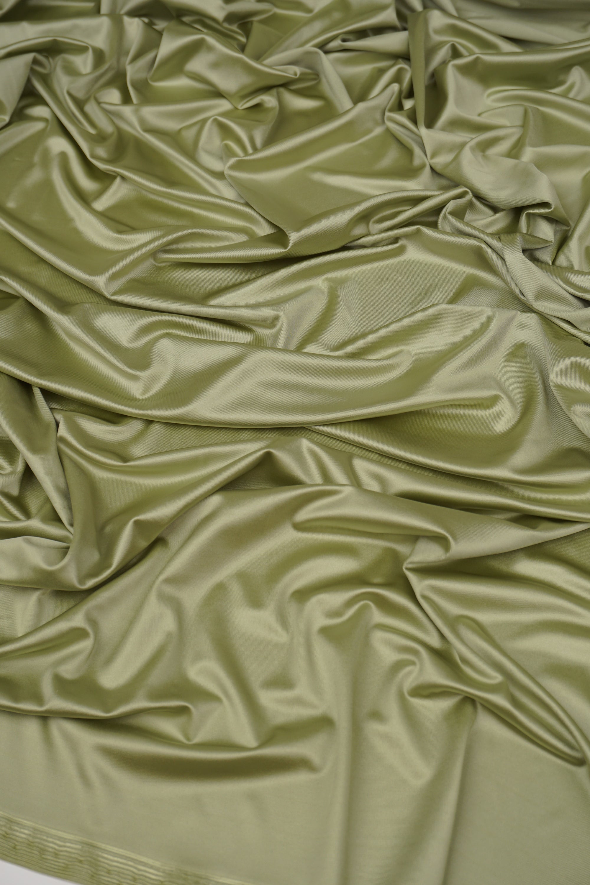 Sage Green Shiny Nylon Spandex Fabric - 4-Way Stretch