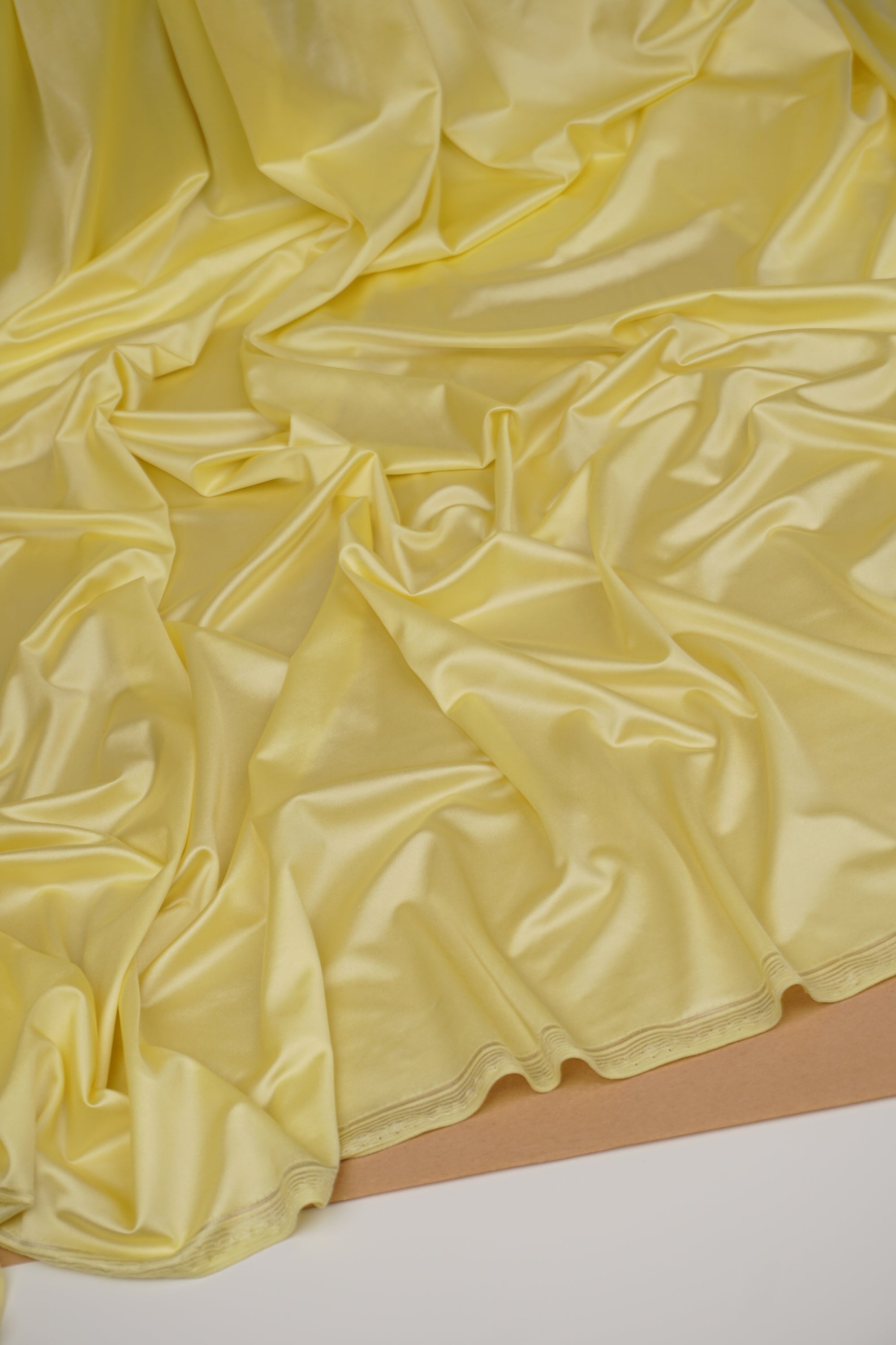 Butter Yellow Shiny Milliskin Nylon Spandex Fabric 4-Way Stretch