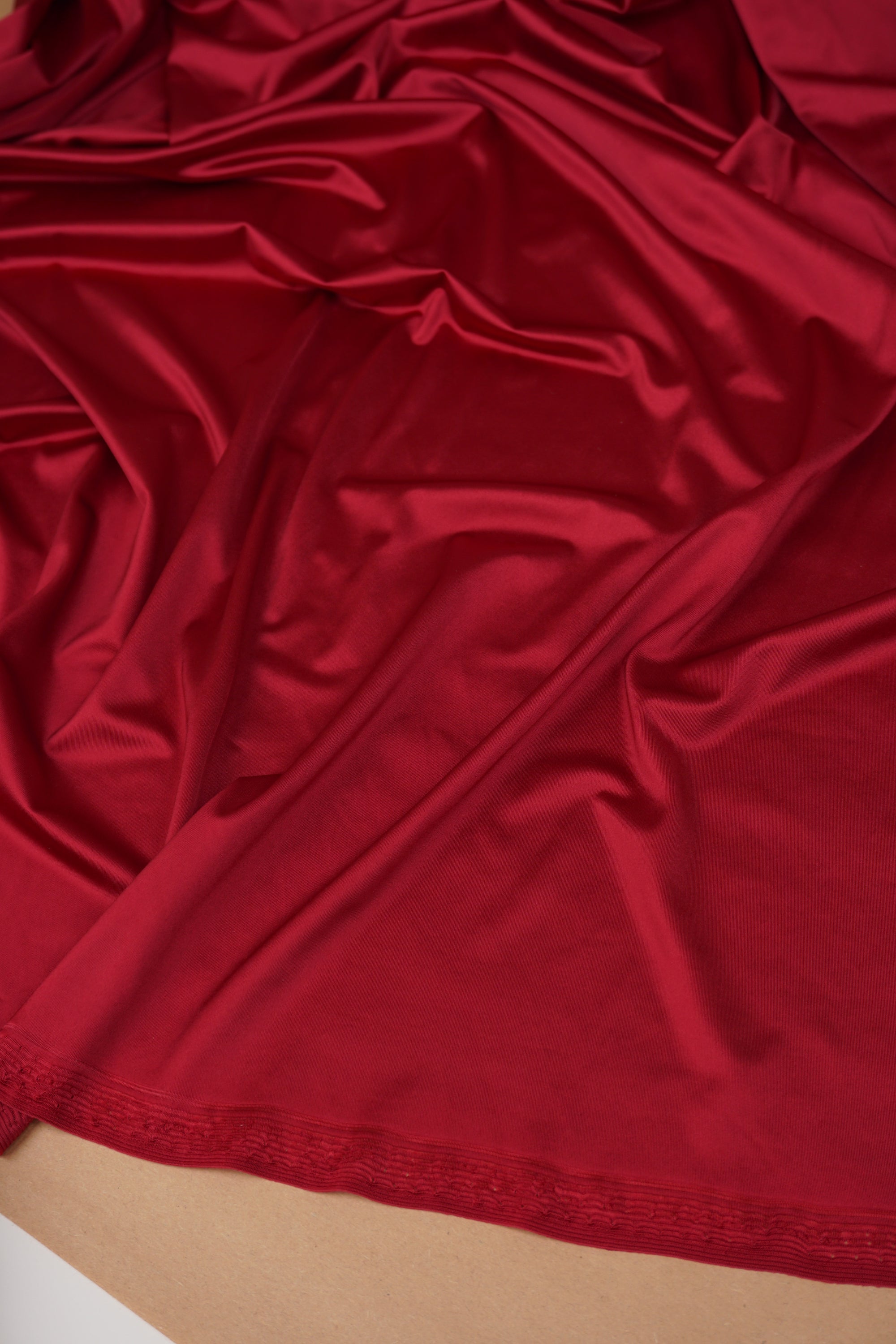 Red Shiny Milliskin Nylon Spandex Fabric | 4-Way Stretch | By the Yard