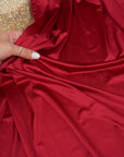 Red Shiny Milliskin Nylon Spandex Fabric | 4-Way Stretch | By the Yard