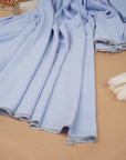 Baby Blue Washed Linen Rayon Fabric