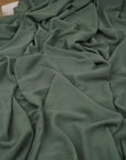 Hunter Green Washed Linen Rayon Fabric