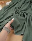 Hunter Green Washed Linen Rayon Fabric