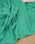 Kelly Green Washed Linen Rayon Fabric