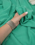 Kelly Green Washed Linen Rayon Fabric