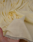 Butter Yellow Washed Linen Rayon Fabric