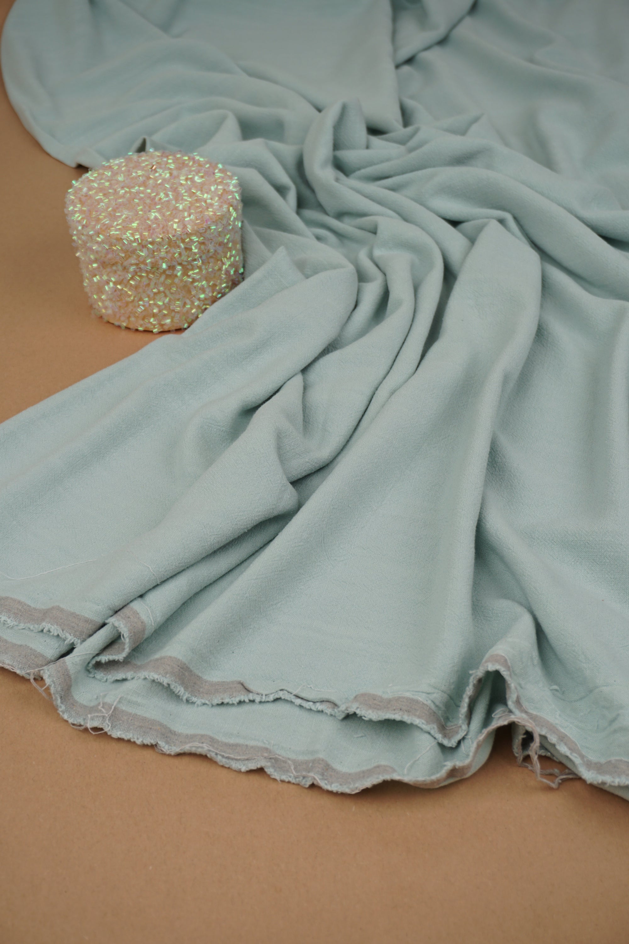 Harbor Grey Washed Linen Rayon Fabric