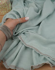 Harbor Grey Washed Linen Rayon Fabric