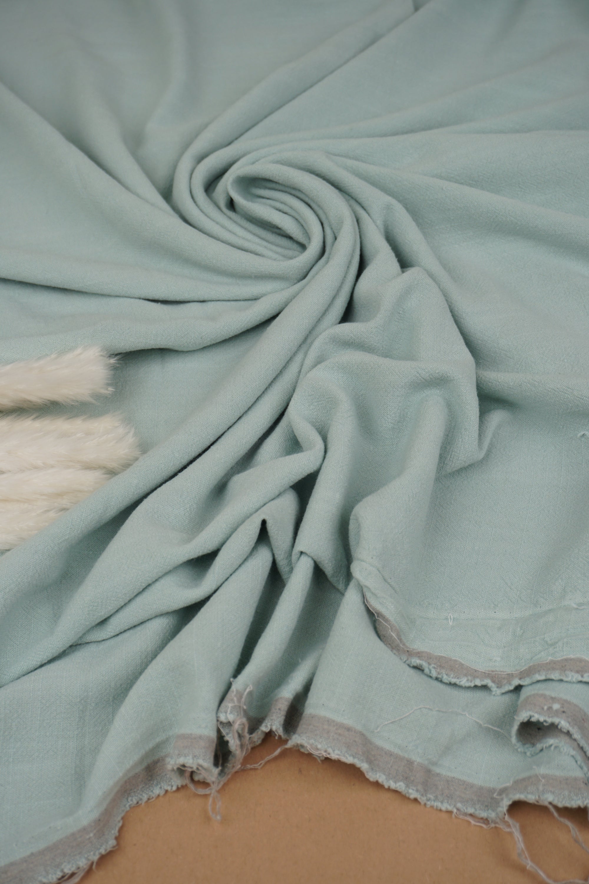 Harbor Grey Washed Linen Rayon Fabric
