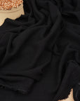 Black Washed Linen Rayon Fabric