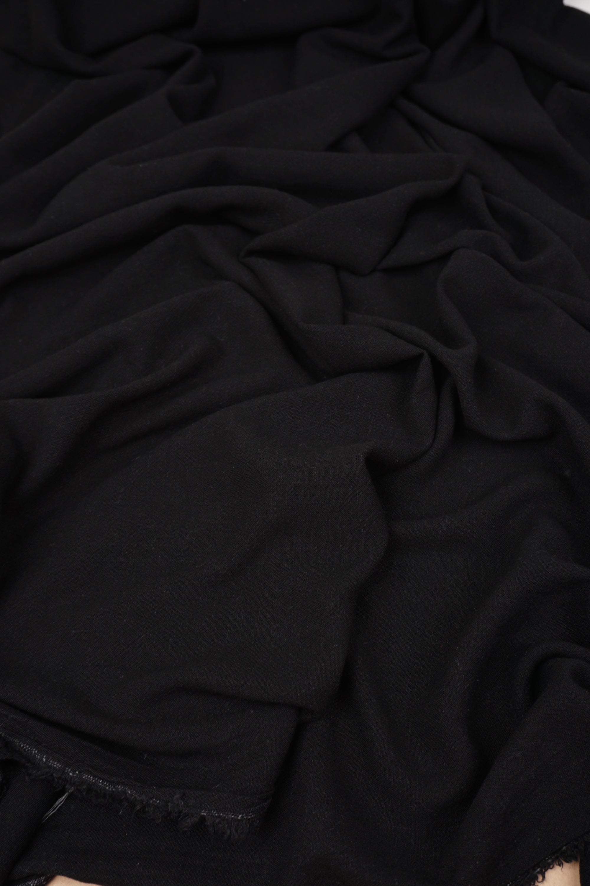 Black Washed Linen Rayon Fabric