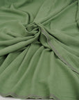 Moss Green Washed Linen Rayon Fabric