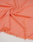 Coral Washed Linen Rayon Fabric