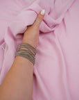 Dust Pink Washed Linen Rayon Fabric