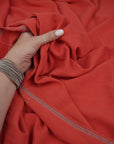 Rubby Red Washed Linen Rayon Fabric