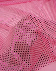 Pink 3mm Confetti Dot Sequin Fabric | Metallic Mesh Sparkle | By the Yard
