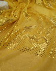 Gold 3mm Confetti Dot Sequin Fabric Metallic Mesh Sparkle By the Yard