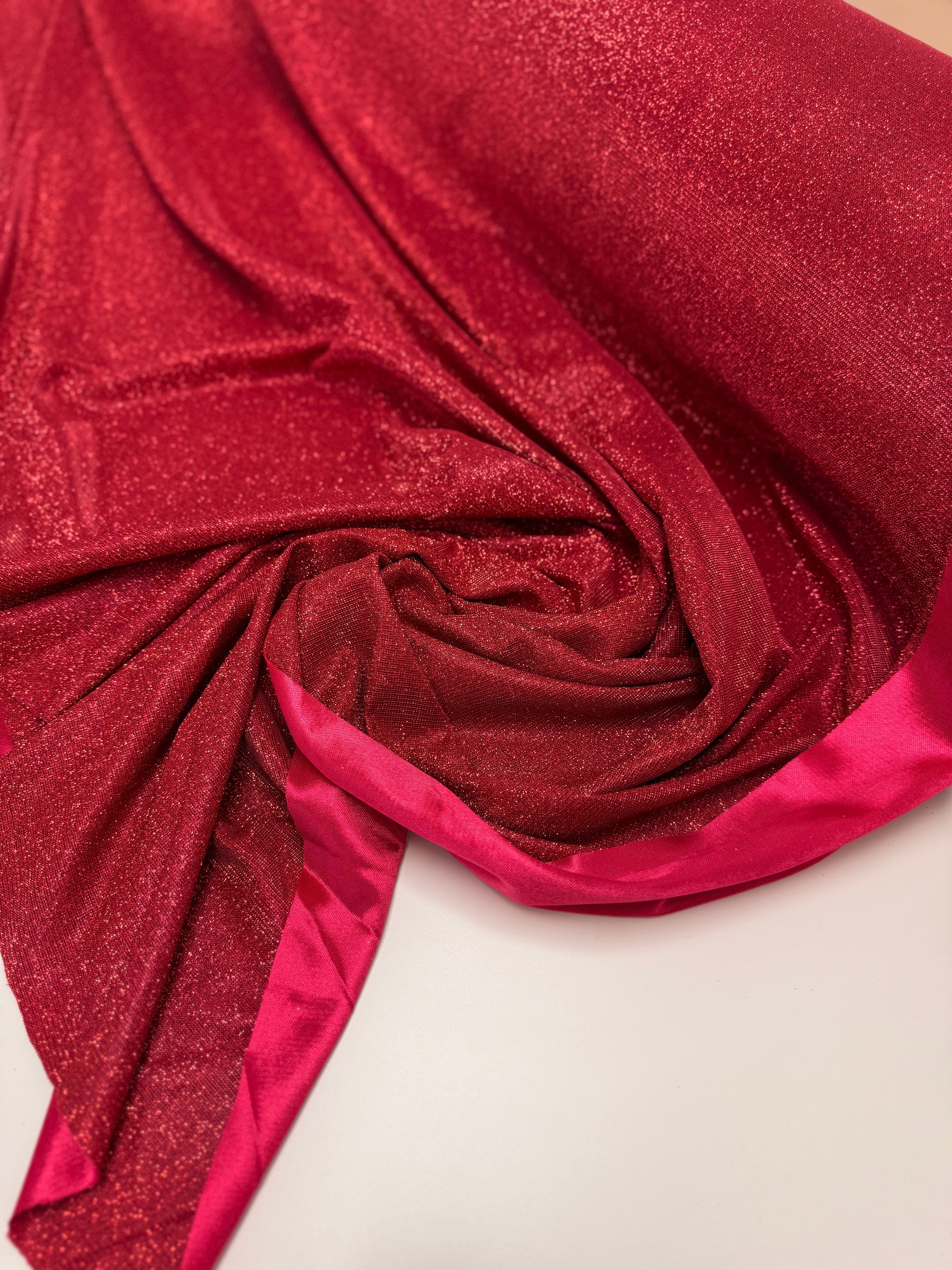 Red Burgundy Lurex Knit