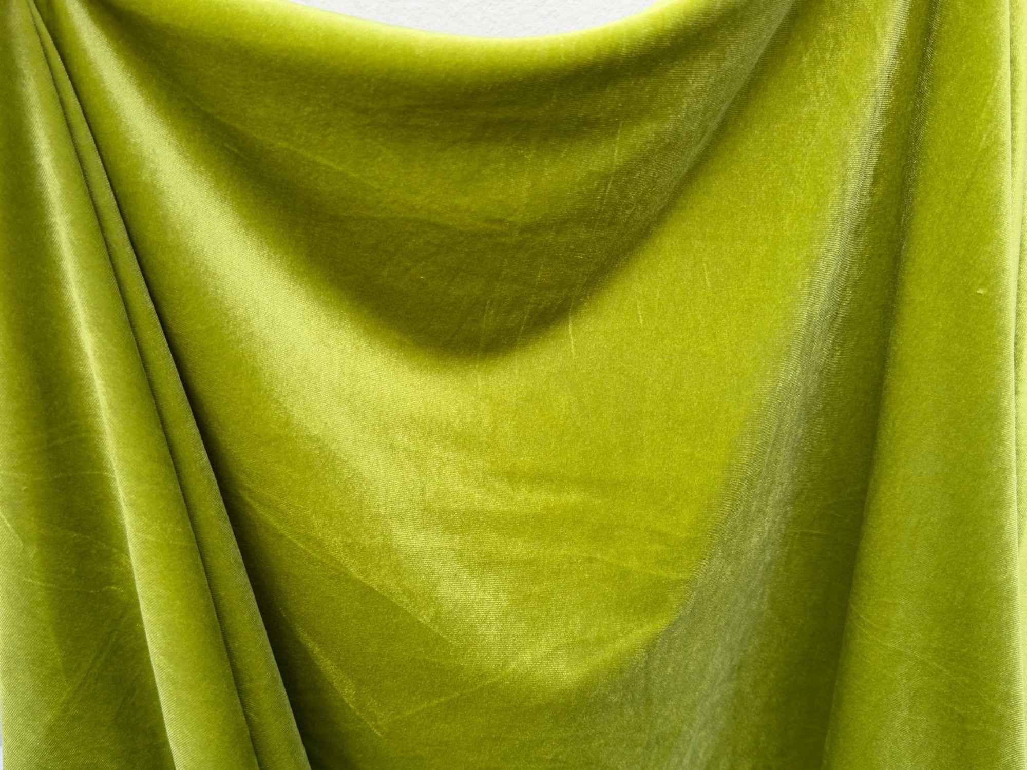 Apple Green Velvet Spandex Fabric by Yard, Luxury Green Stretch Velvet Material For Gowns, Scrunchies, Crafts Bows, Backdrops, Curtains - from Gala Textile