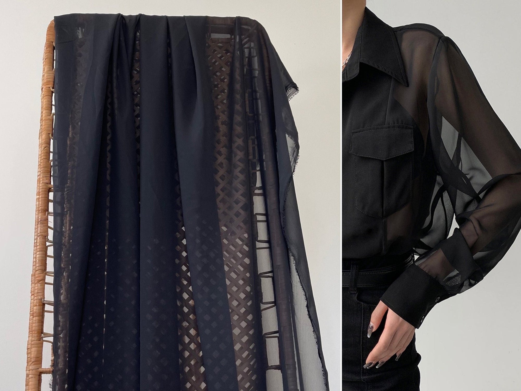 Black Chiffon Fabric Gala Textile Black Chiffon Fabric Gala Textile