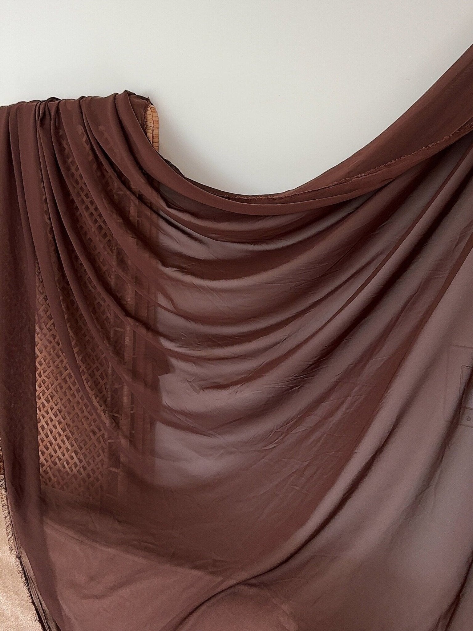 BEST PRICE Brown Chiffon Fabric By Yard High Multi Chiffon for Curtains Apparel Backdrop, Table Runner Sheer Fabric Sheer Chiffon Wedding - from Gala Textile