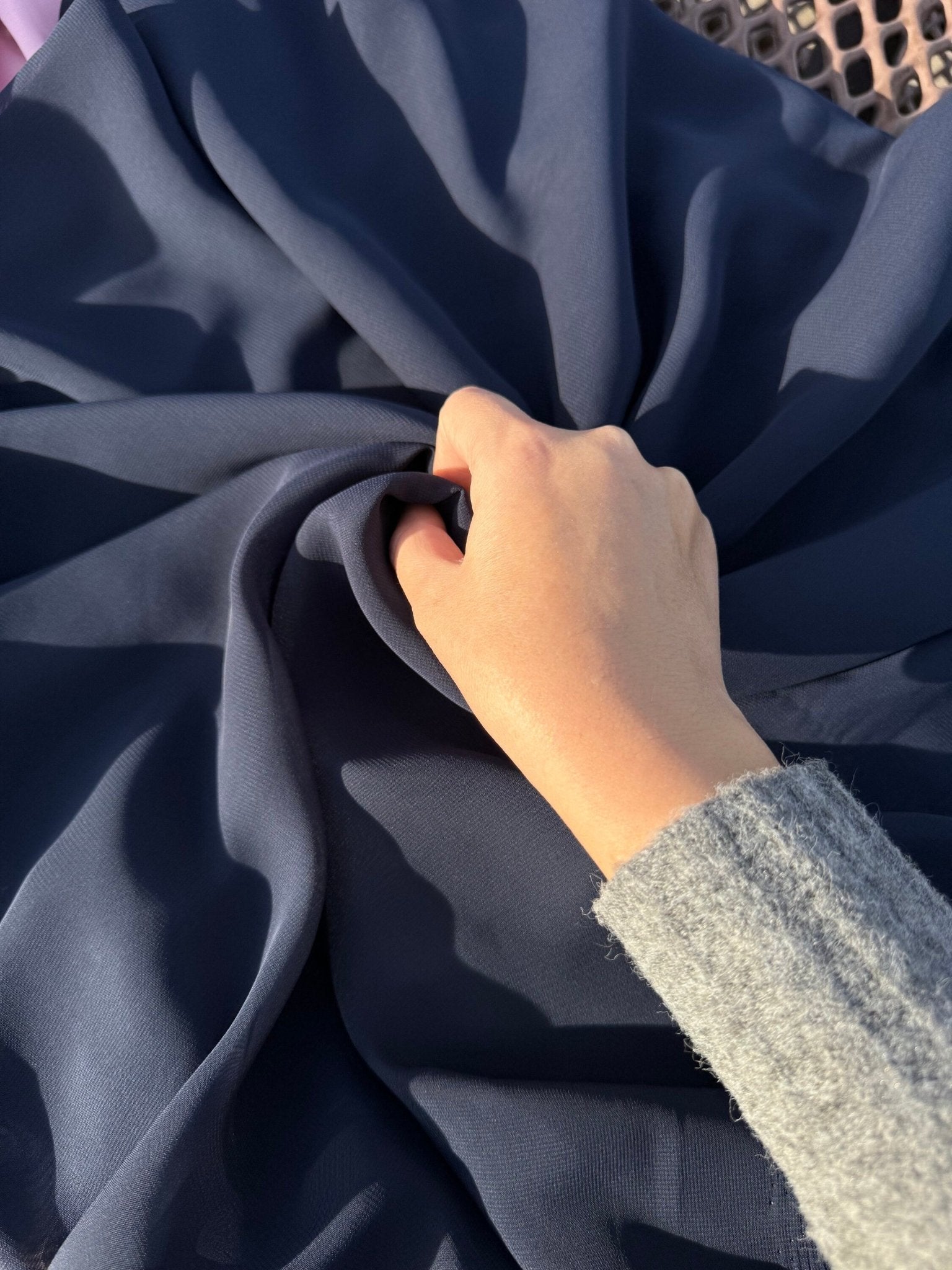BEST PRICE Navy Blue Chiffon Fabric, Sold By Yard See Through Fabric, Navy Sheer Chiffon 60” Wide, Silky Chiffon Drape, Apparel Fabric DIY - from Gala Textile