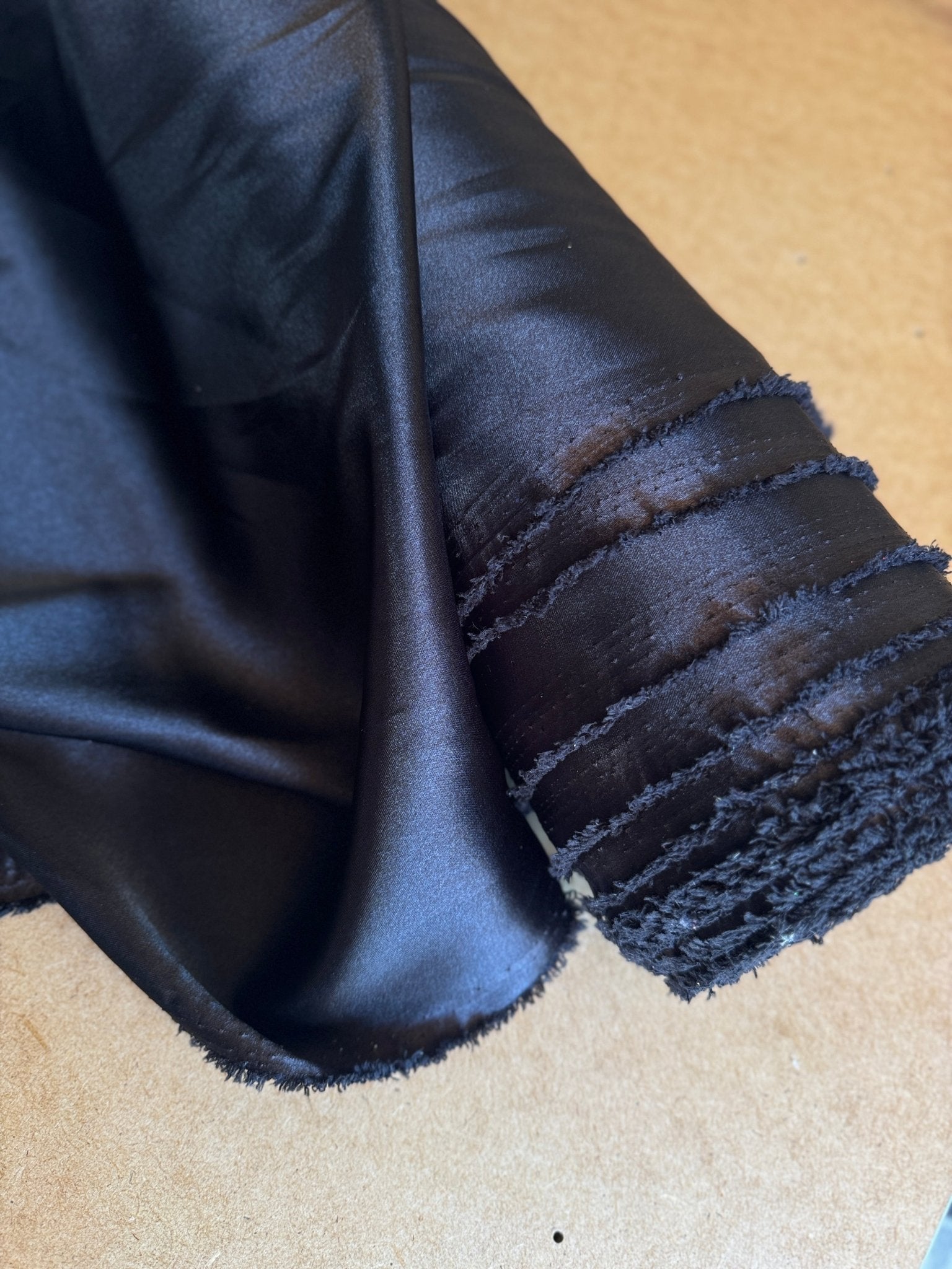 Black Satin Fabric by the Yard, Silky Smooth Material for Gowns, Drapes, Sewing &amp; Crafts - Crafts from Gala Textile
