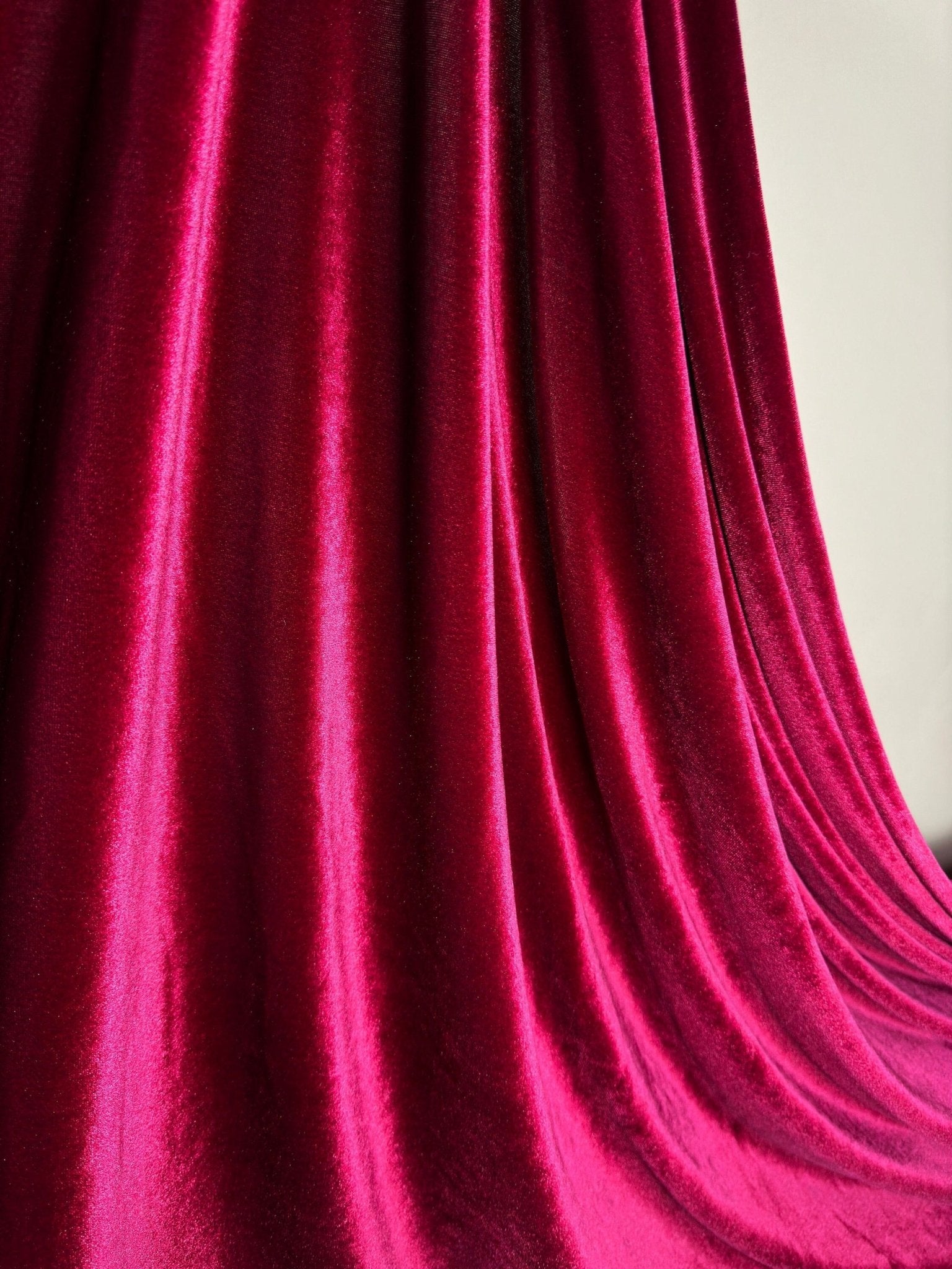 Burgundy Stretch Velvet Fabric, Spandex Soft Velvet Fabric - Solid, for Pillows, Scrunchies, Drapes, Dresses, Decorations Premium Quality - from Gala Textile