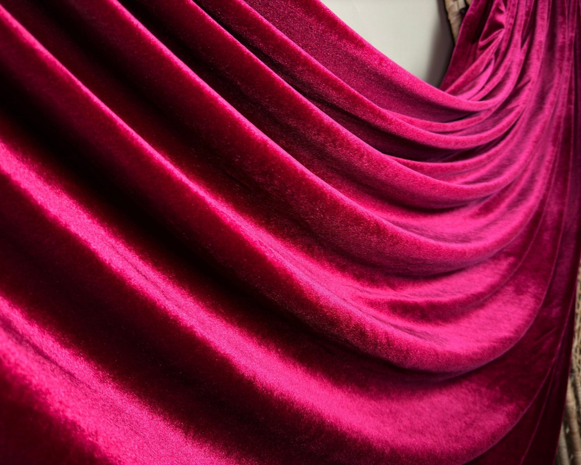 Burgundy Stretch Velvet Fabric, Spandex Soft Velvet Fabric - Solid, for Pillows, Scrunchies, Drapes, Dresses, Decorations Premium Quality - from Gala Textile