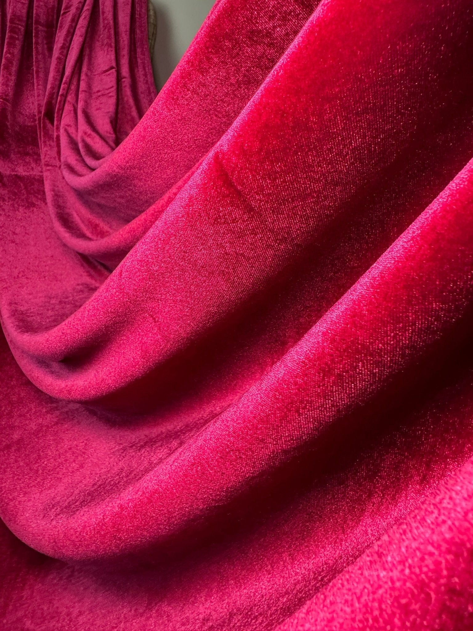 Burgundy Stretch Velvet Fabric, Spandex Soft Velvet Fabric - Solid, for Pillows, Scrunchies, Drapes, Dresses, Decorations Premium Quality - from Gala Textile