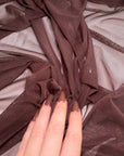 Dark Brown 4 way Stretch Power Mesh Nylon Spandex Super Stretch, Bridal Power Mesh By Yard, Backdrop Soft Sheer Fabrics, Brown Illusion Mesh - from Gala Textile