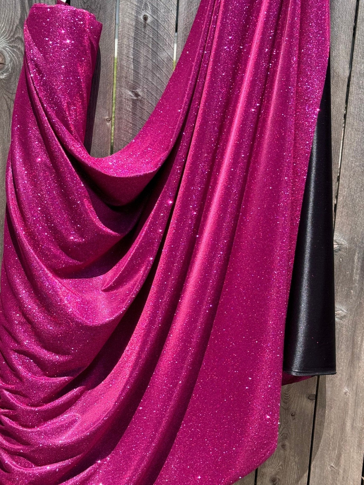 Fuchsia Shimmer Lurex Knit Fabric by Yard Knit Fuchsia Luxury Sparkle Fabric Spandex Glitter, Sparkle Evening Bridal Gowns, Backdrops, Bows - from Gala Textile