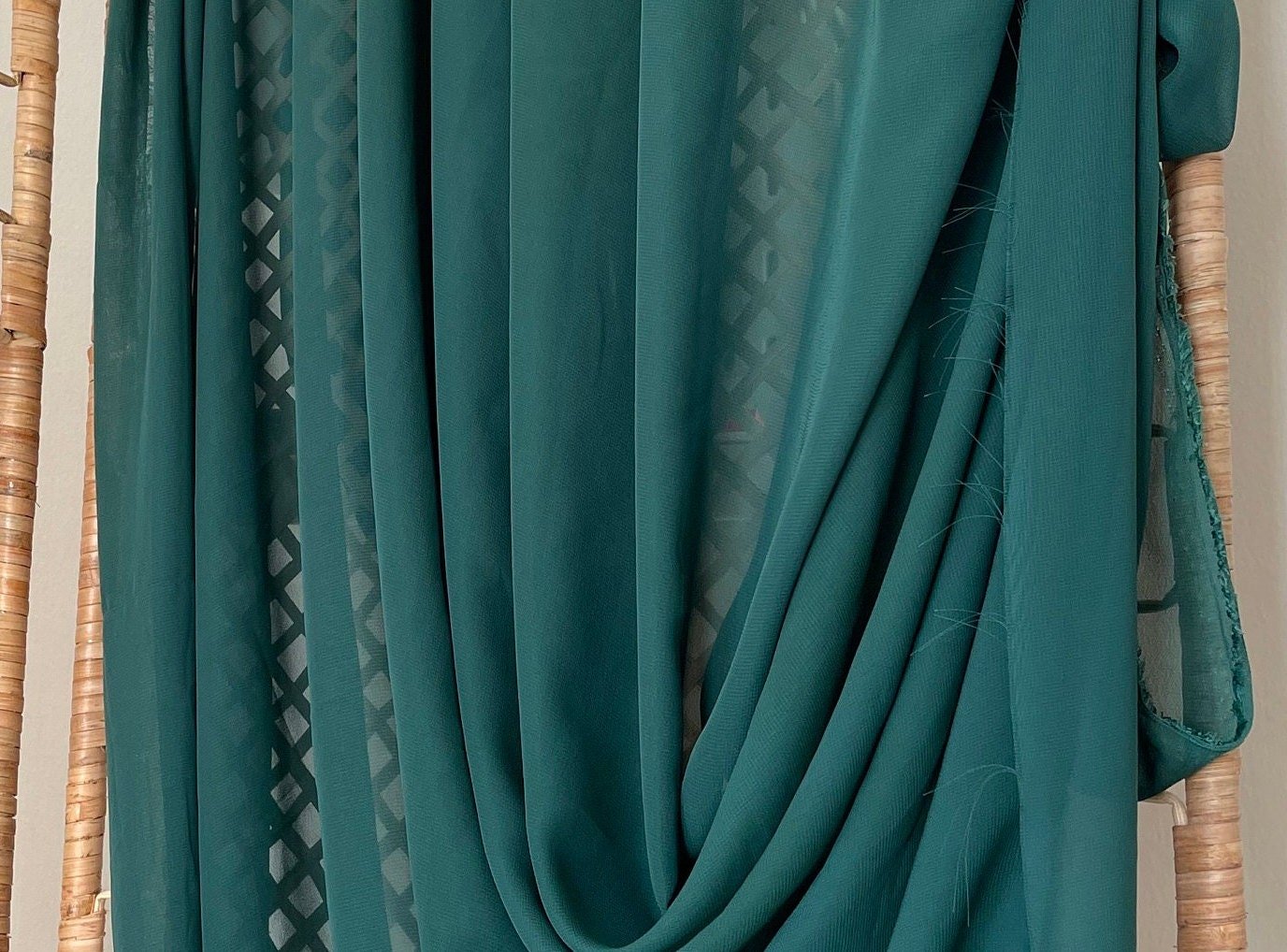 Green Chiffon Fabric By The Yard Hunter Green Affordable Fabrics Bridal Chiffon Sheer Light Weight Green Chiffon Fabric for Dress Veil Bows - from Gala Textile