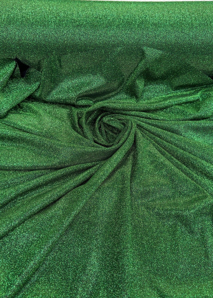 Hunter Green Metallic Foam Lurex Fabric by Yard Green Stretch Shimmer Fabric Sparkle Glitter Material for Gowns, Backdrops, Event Decoration - from Gala Textile