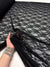 Black floral stretch lace fabric by the yard, 4-way stretch nylon spandex, 58-60 inches wide