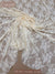 Cream floral stretch lace fabric by the yard, vintage style 4-way stretch nylon spandex
