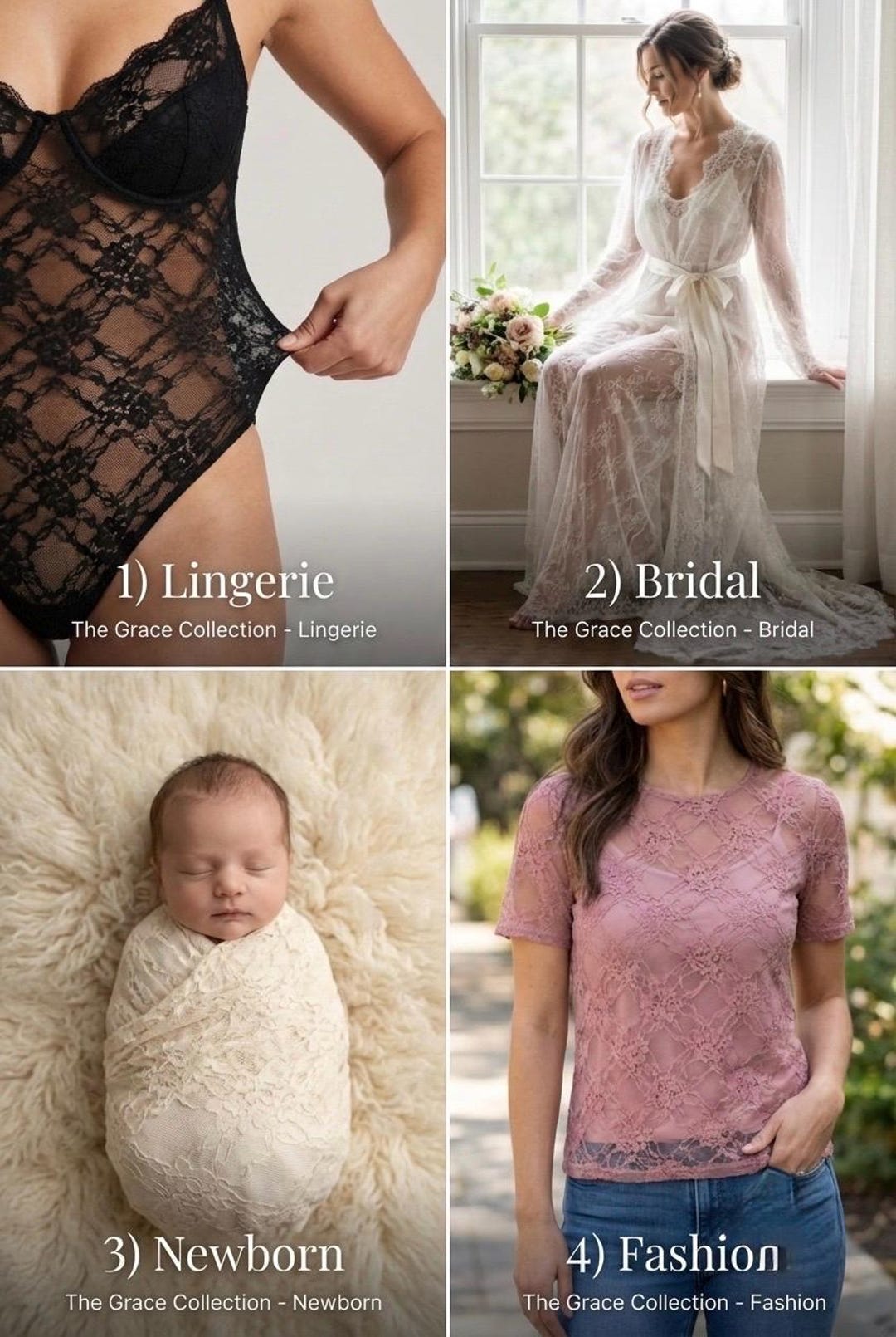 Floral stretch lace use guide lingerie bridal newborn photography fashion