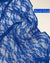 Royal blue floral stretch lace fabric by the yard, 4-way stretch vintage style nylon spandex